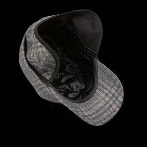 Wigéns Hats | Grey Checked Wool Alpaca Baseball Cap