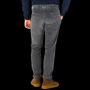 Incotex Trousers | Grey Cotton Corduroy Slacks Chinos