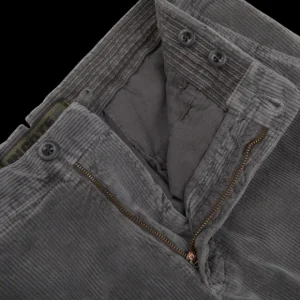 Incotex Trousers | Grey Cotton Corduroy Slacks Chinos