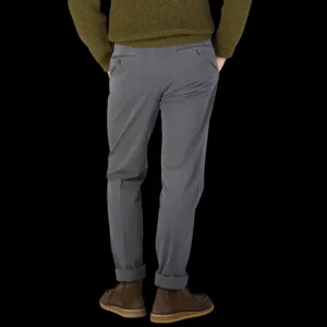 Incotex Trousers | Grey Cotton Stretch Regular Fit Chinos