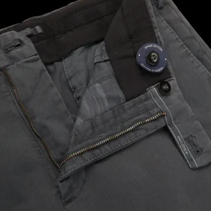 Incotex Trousers | Grey Cotton Stretch Regular Fit Chinos