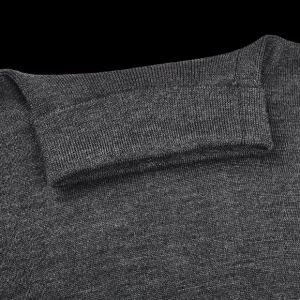 Gran Sasso Knitwear | Grey Extra Fine Merino Roll Neck