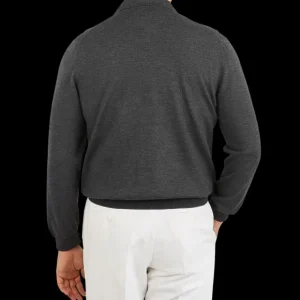 Gran Sasso Sweaters | Grey Extra Fine Merino Wool Polo Shirt