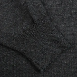 Gran Sasso Sweaters | Grey Extra Fine Merino Wool Polo Shirt