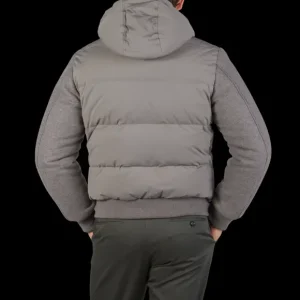 Maurizio Baldassari Coats & Jackets | Grey Felted Cashmere Bomber Jacket