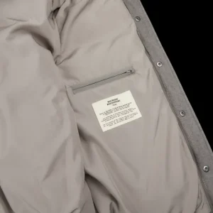 Maurizio Baldassari Coats & Jackets | Grey Felted Cashmere Bomber Jacket