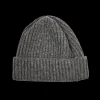 William Lockie Beanies | Grey Geelong Lambswool Ribbed Beanie