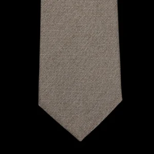 Gierre Milano Ties | Grey Herringbone Silk Cotton Lined Tie