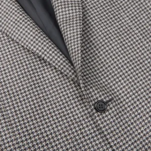 Canali Blazers | Grey Houndstooth Wool Drop 6 Blazer