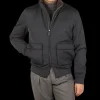 Herno Coats & Jackets | Grey Loro Piana Wool Twill Bomber Jacket
