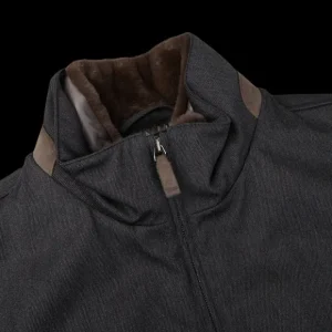 Herno Coats & Jackets | Grey Loro Piana Wool Twill Bomber Jacket