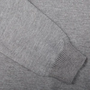 Gran Sasso Knitwear | Grey Melange Bicolour Merino Wool Crewneck