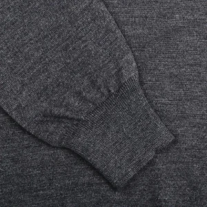 Gran Sasso Sweaters | Grey Melange Extra Fine Merino Crew Neck