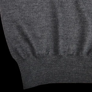 Gran Sasso Sweaters | Grey Melange Extra Fine Merino Crew Neck