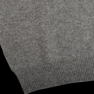 Alan Paine Knitwear | Grey Melange Lambswool Crew Neck