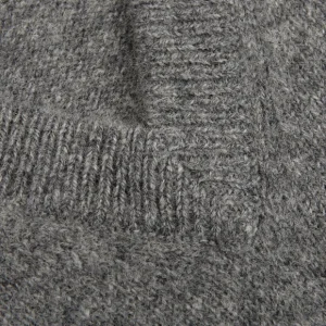 Alan Paine Sweaters | Grey Melange Lambswool V-Neck