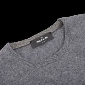 Gran Sasso Knitwear | Grey Melange Pure Cashmere Crewneck