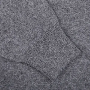 Gran Sasso Sweaters | Grey Melange Pure Cashmere Crewneck