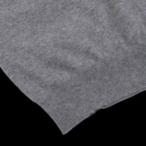 Gran Sasso Sweaters | Grey Melange Pure Cashmere Crewneck