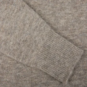 Altea Knitwear | Grey Melange Wool Alpaca Crewneck Sweater