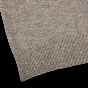Altea Sweaters | Grey Melange Wool Alpaca Crewneck Sweater