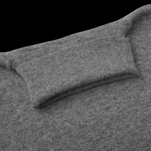 Zanone Knitwear | Grey Melange Wool Cashmere Rollneck