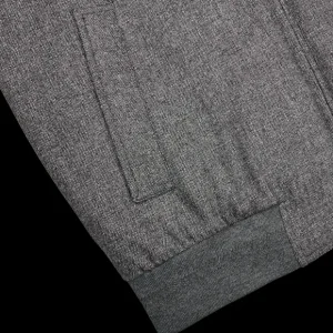 Canali Outerwear | Grey Melange Wool Fur Collar Blouson
