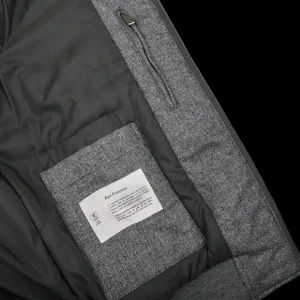 Canali Outerwear | Grey Melange Wool Fur Collar Blouson