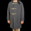 Gloverall Coats & Jackets | Grey Melange Wool Monty Duffle Coat