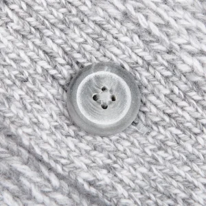 Gran Sasso Sweaters | Grey Melange Wool Quarter Button Sweater