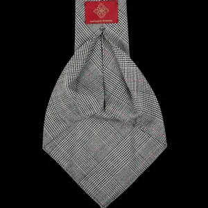 Dreaming Of Monday Ties | Grey Pink Checked 7-Fold Vintage Wool Tie