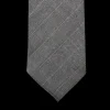 Dreaming Of Monday Ties | Grey Pinstripe 7-Fold Super 110S Wool Tie