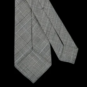 Dreaming Of Monday Ties | Grey Prince Of Wales 7-Fold High Twist Wool Tie