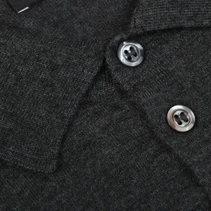 Gran Sasso Sweaters | Grey Pure Cashmere Polo Shirt