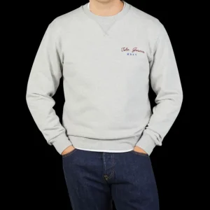 Tela Genova Sweaters | Grey Pure Cotton Benito Sweatshirt