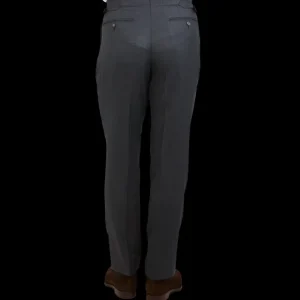 Baltzar Sartorial Trousers | Grey Super 100'S Wool Pleated Suit Trousers