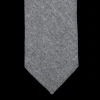 Amanda Christensen Ties | Grey Vbc Wool Flannel Lined Tie