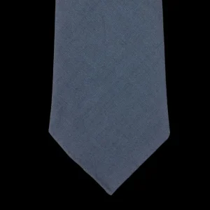 Dreaming Of Monday Ties | Indigo Blue 7-Fold Vintage Linen Tie