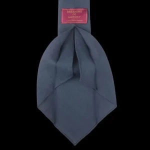 Dreaming Of Monday Ties | Indigo Blue 7-Fold Vintage Linen Tie