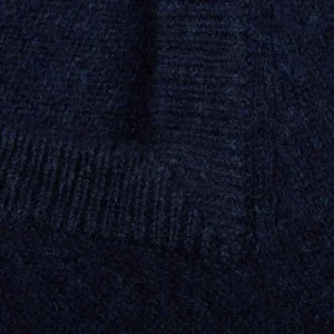 Alan Paine Knitwear | Indigo Blue Lambswool V-Neck