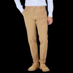 Incotex Trousers | Khaki Beige Cotton Stretch Regular Fit Chinos