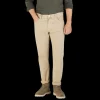 Incotex Jeans | Khaki Beige Cotton Stretch Five Pocket Jeans