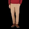 Canali Trousers | Khaki Beige Cotton Stretch Flat Front Chinos