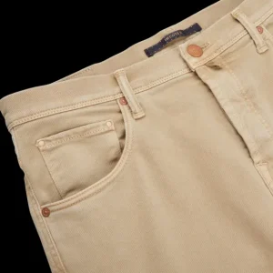Incotex Jeans | Khaki Beige Cotton Stretch Five Pocket Jeans