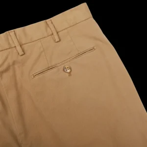 Incotex Trousers | Khaki Beige Cotton Stretch Regular Fit Chinos