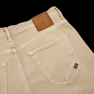 Incotex Jeans | Khaki Beige Cotton Stretch Five Pocket Jeans