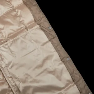 Taion Gilets | Khaki Beige Nylon Down Padded Vest