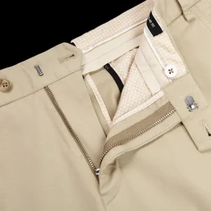 Hiltl Trousers | Khaki Cotton Stretch Regular Fit