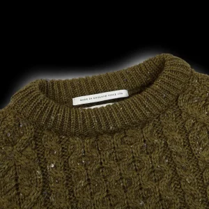 Peregrine Sweaters | Khaki Green Merino Wool Hudson Jumper