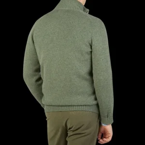 Alan Paine Cardigans | Landscape Green Lambswool Landford Cardigan